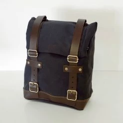 Tessuto Unit Garage Borsa Canvas Nero Marrone