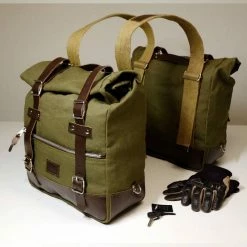 Tessuto Unit Garage Borse Laterali Universali U003 Verde