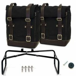 Valige Laterali Kit Valigie Unit Garage Canvas R Ninet Nero Marrone