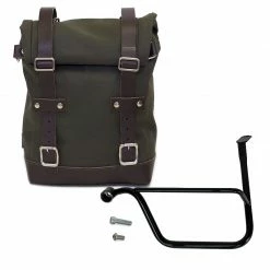 Valige Laterali Unit Garage Canvas+telaio Sx Triumph Speed Twin Verde