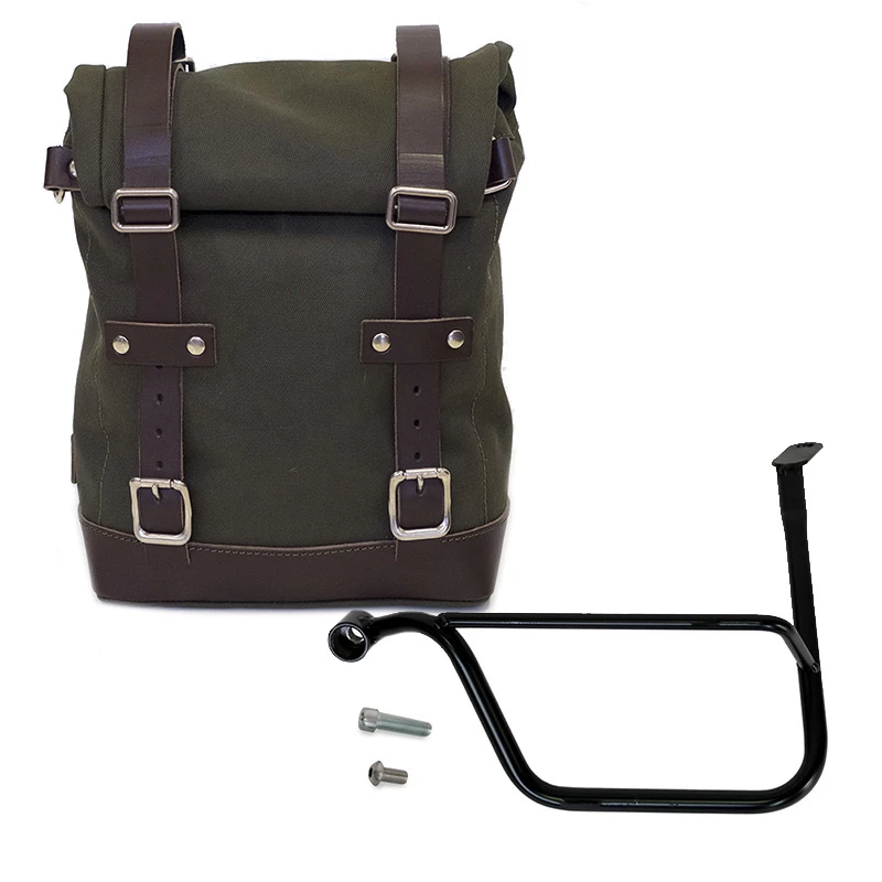 Valige Laterali Unit Garage Canvas+telaio Sx Triumph Speed Twin Verde 3 Valige Laterali Unit Garage Canvas+telaio Sx Triumph Speed Twin Verde