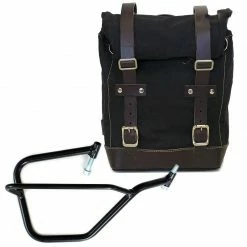 Valige Laterali Borsa Canvas+telaio Dx Unit Garage Nero Marrone