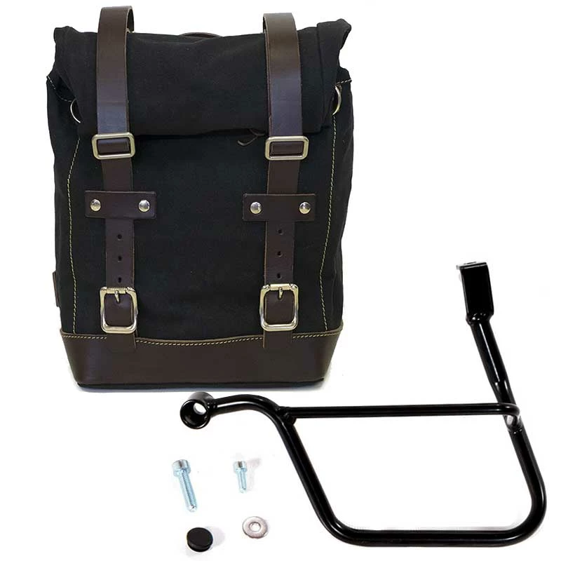 Valige Laterali Borsa Canvas+telaio Sx Unit Garage 1013sx Nero Marrone 3 Valige Laterali Borsa Canvas+telaio Sx Unit Garage 1013sx Nero Marrone