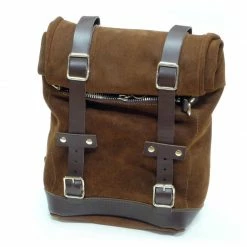 Tessuto Unit Garage Borsa In Crosta Di Cuoio Marrone